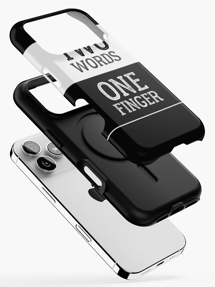 Thumbnail 2 of 4, iPhone Case, Two Words One Finger designed and sold by RudeThings.