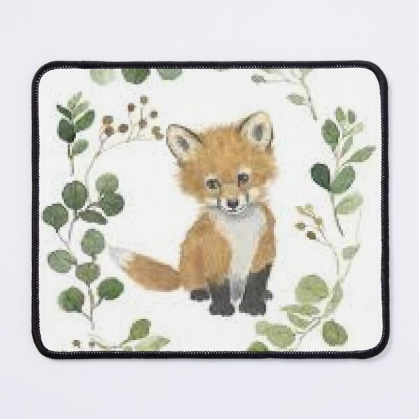 Item preview, Cute Baby Fox Surrounded By Flower Wreath  on Family Apparel, Home Decor and Accessories.   designed and sold by lduke47.