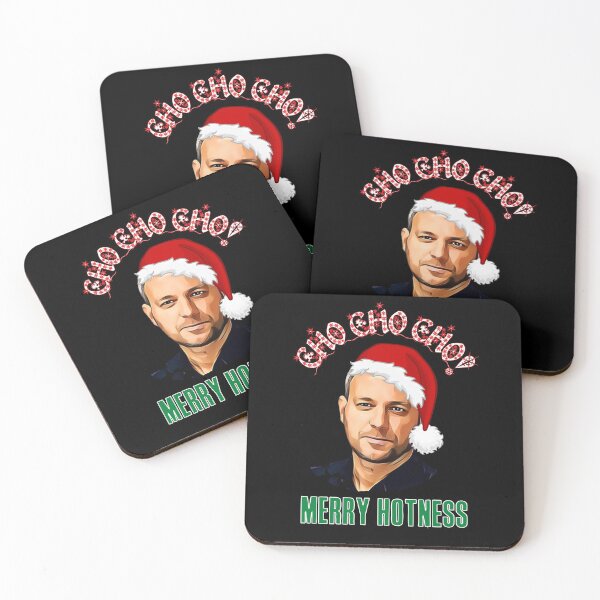 CHO CHO CHO! Merry Hotness! from your resident Chief Health Officer Brett Sutton! Coasters (Set of 4)