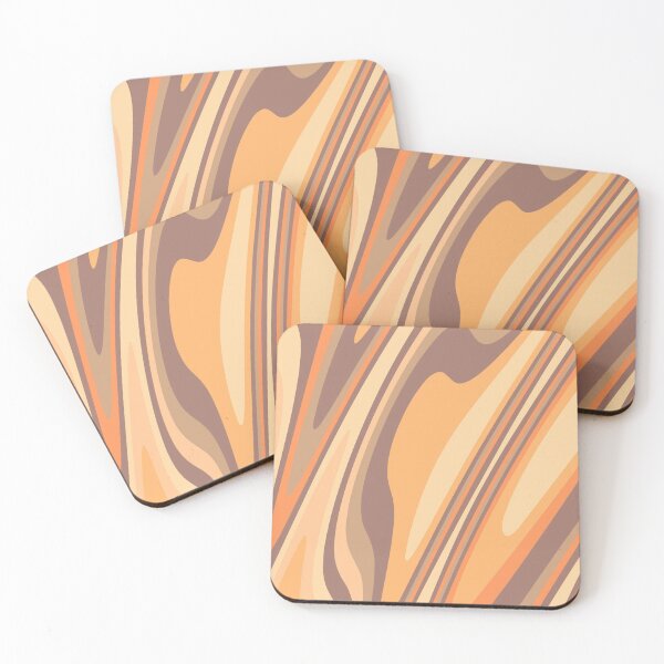Item preview, Warm Orange, Brown and Tan Liquid Ripple Streak Artwork designed and sold by patternsoup.
