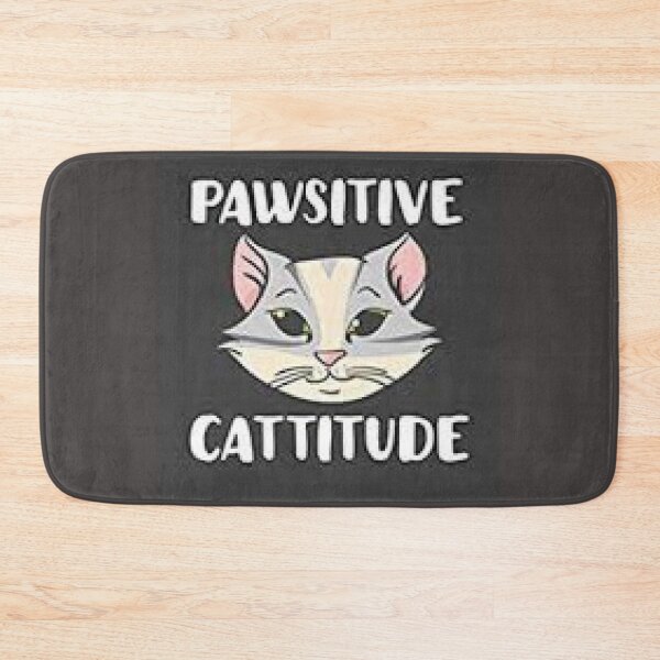 Item preview, Pawsitive Cattitude Cat Face print on Family Apparel, Home Decor and Accessories designed and sold by lduke47.