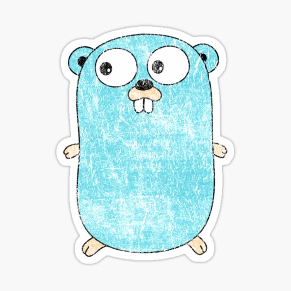 "Vintage Go Golang Gopher" Sticker by PartySparkles | Redbubble