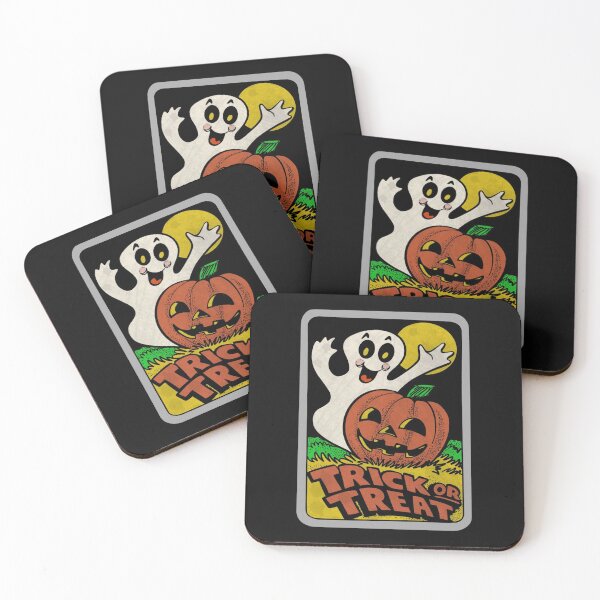 Item preview, Vintage Halloween Trick or Treat Ghost with Pumpkin designed and sold by PartySparkles.