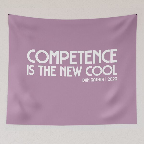 Item preview, 2020 election quote: Competence is the new cool (white text) designed and sold by Ofeefee.
