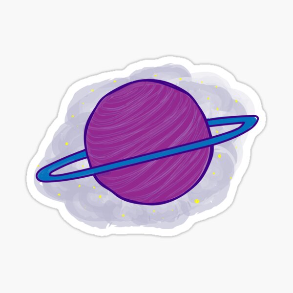 Lonely Ring Planet Sticker