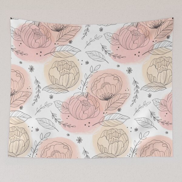Item preview, Large Floral Watercolor Print Pretty Pattern  designed and sold by Pinkmagenta.