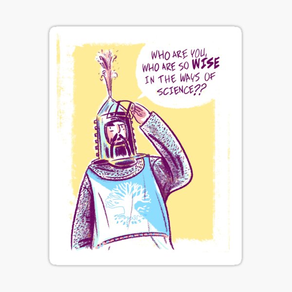 "Sir Bedevere The Wise" Sticker for Sale by JoeRogersDraws | Redbubble