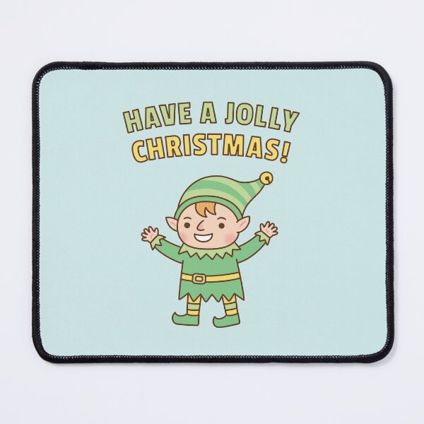 Item preview, Cute Have A Jolly Christmas Elf Doodle designed and sold by rustydoodle.