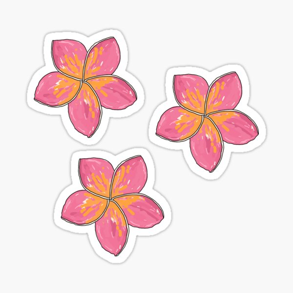 PINK PLUMERIA set Sticker