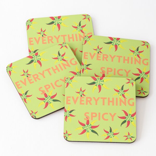 Item preview, Everything Spicy (Chili Peppers on Lime Green) designed and sold by baldbird.