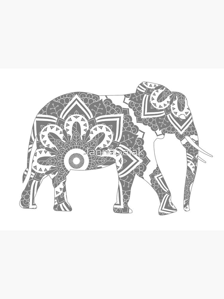 Mandala Elefant Galeriedruck Von Jannasalak Redbubble