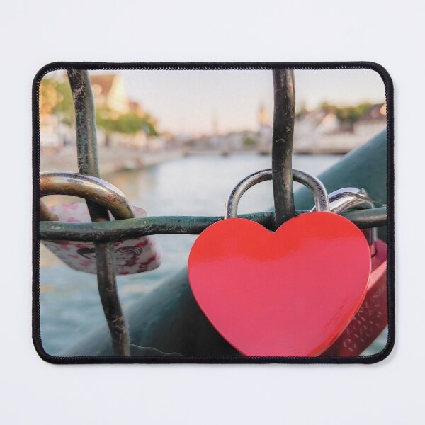 Item preview, Heart-shaped Love Lock on Muhlesteg Bridge, Zurich #1 designed and sold by ywphotos.