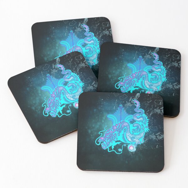 Item preview, Blue glowing chinese dragon designed and sold by nicky2342.