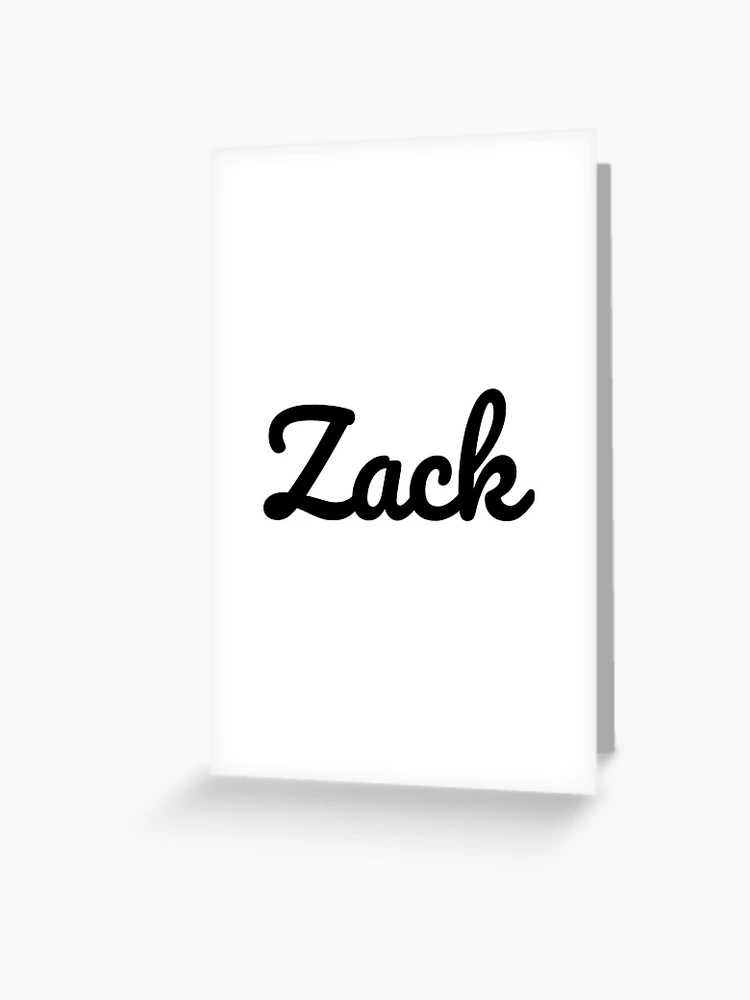 Zack Name Text