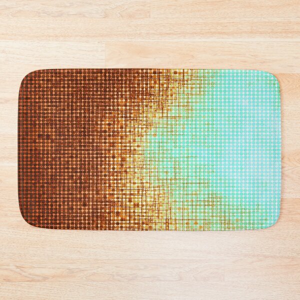 Item preview, graphic design geometric circle pattern abstract background in brown blue designed and sold by Mrvell.