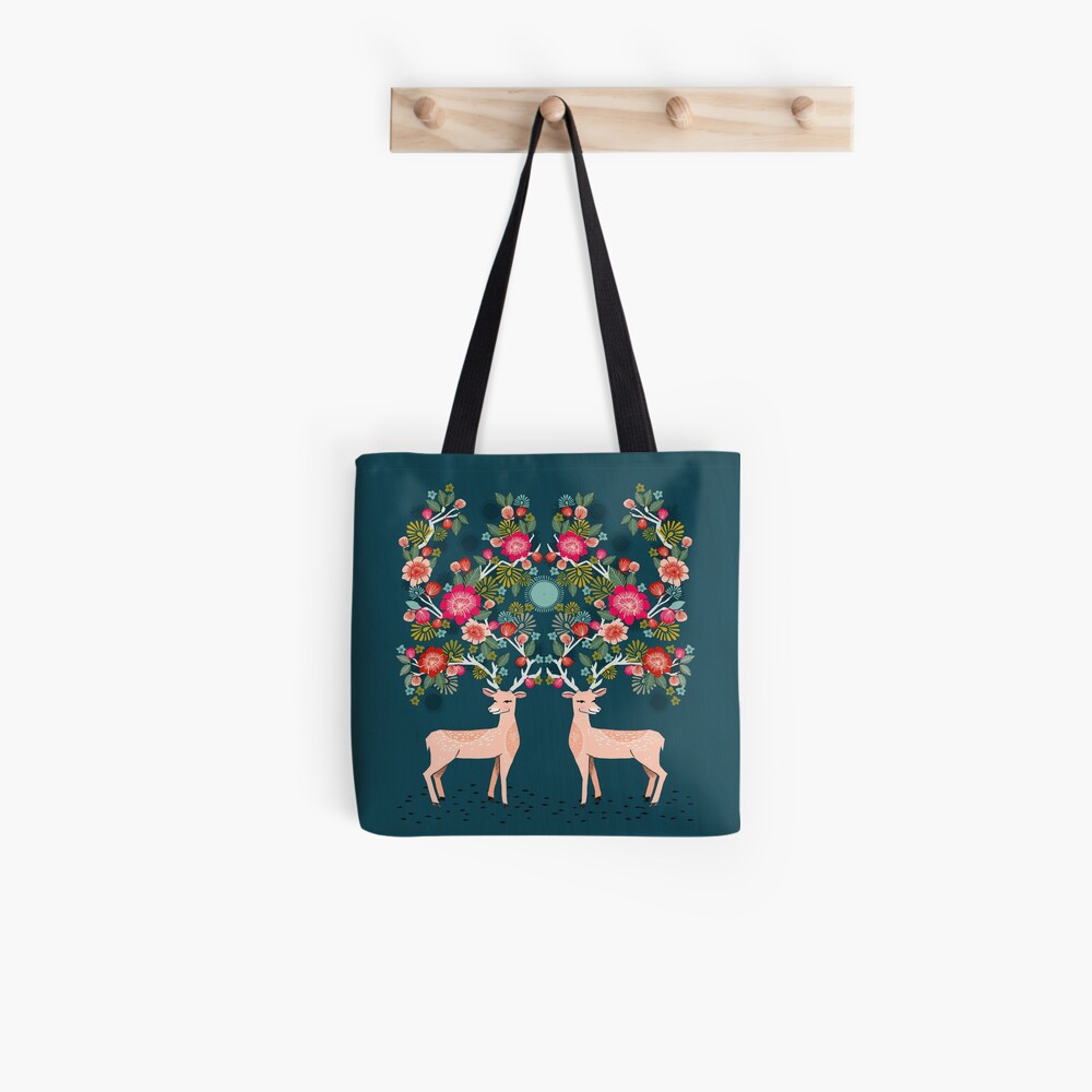 "Doe a Deer" Tote Bag by papersparrow Redbubble