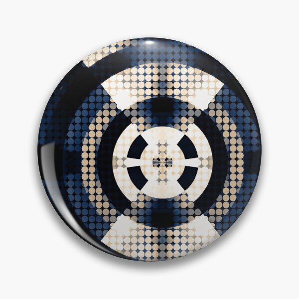 Item preview, graphic design geometric symmetry circle pattern abstract background in blue brown designed and sold by Mrvell.