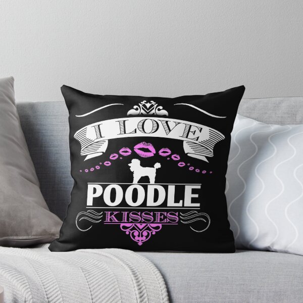 Item preview, Funny Poodle Design I Love Poodle Kisses Pink designed and sold by drwigglebutts.