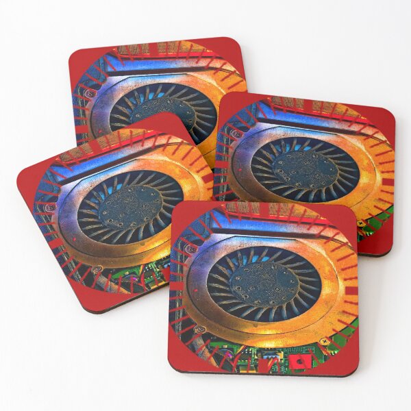 Item preview, laptop Motherboard Fan in Red Gold colors by Iritof designed and sold by iritof.