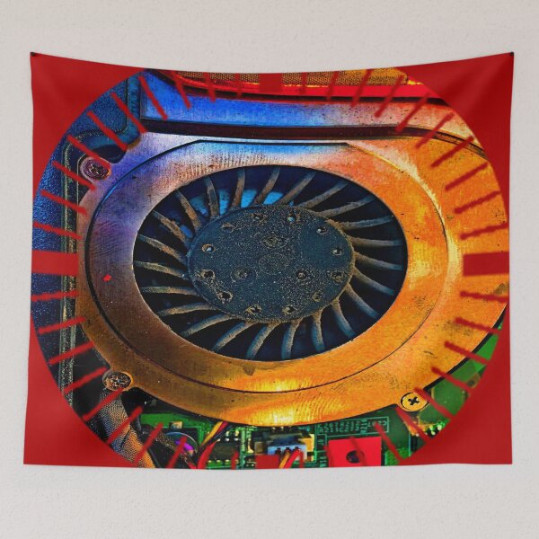 Item preview, laptop Motherboard Fan in Red Gold colors by Iritof designed and sold by iritof.