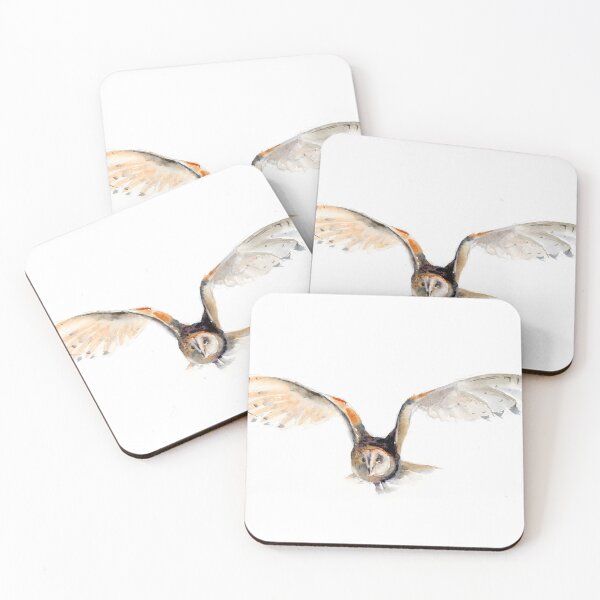 Item preview, flying owl watercolor art  designed and sold by PaintsPassion.