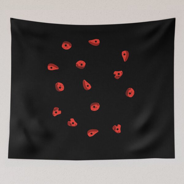 Item preview, Red boulder grips Sloper Boulder motif bouldering designed and sold by DerNerd.