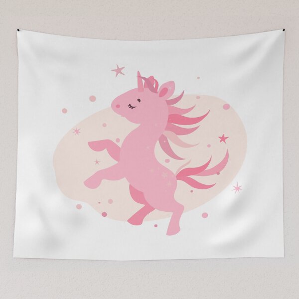 Item preview, Pink prancing unicorn designed and sold by babanovaesha.