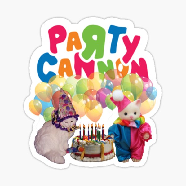 Party (Cat)non Sticker