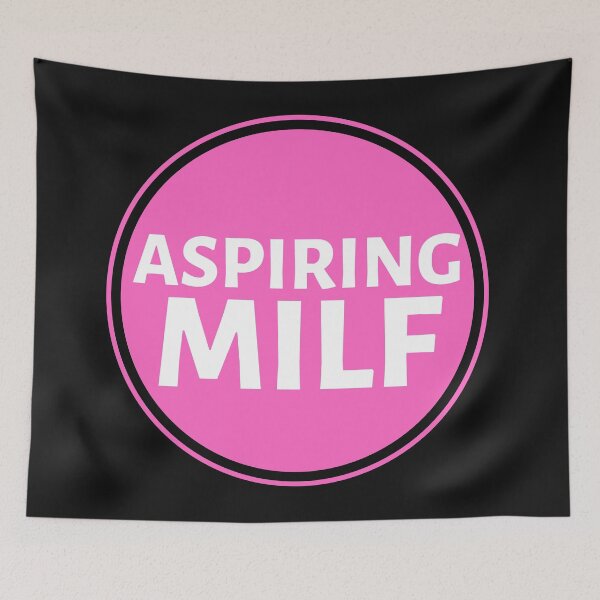 Item preview, Aspiring MILF Pink Circle - Hot Mom Badge - Mothers Day gift for Future Moms designed and sold by CaitU.