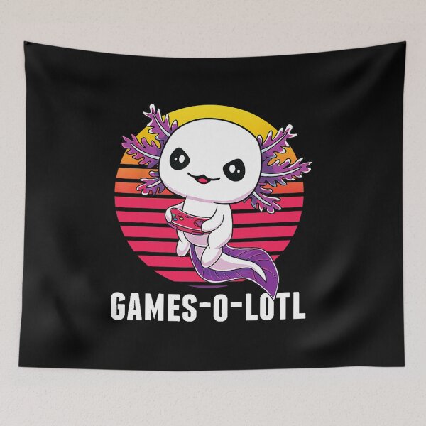 Item preview, gamesolotl gamer axolotl video games designed and sold by sunxmoon12.