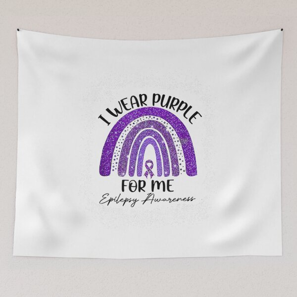 Item preview, i wear purple for me rainbow epilepsy awareness designed and sold by sunxmoon12.