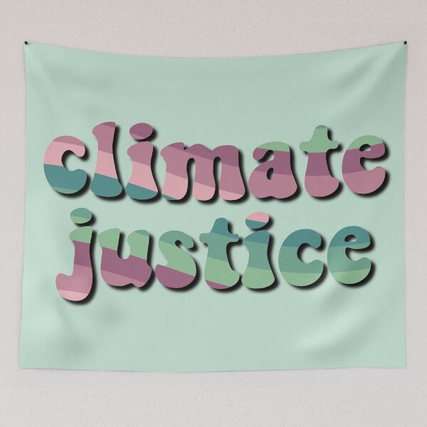 Item preview, Climate Justice Retro Pink Green Environmental Advocacy designed and sold by cashewdays.