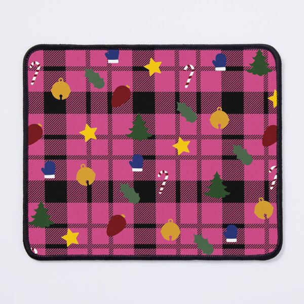 Item preview, Pink Christmas Buffalo Plaid theme pattern designed and sold by Smiley-10.