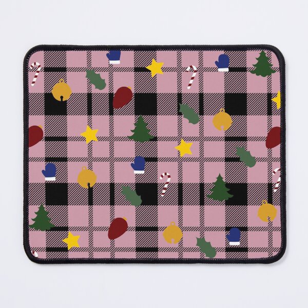 Item preview, Light Pink Christmas Buffalo Plaid theme pattern designed and sold by Smiley-10.