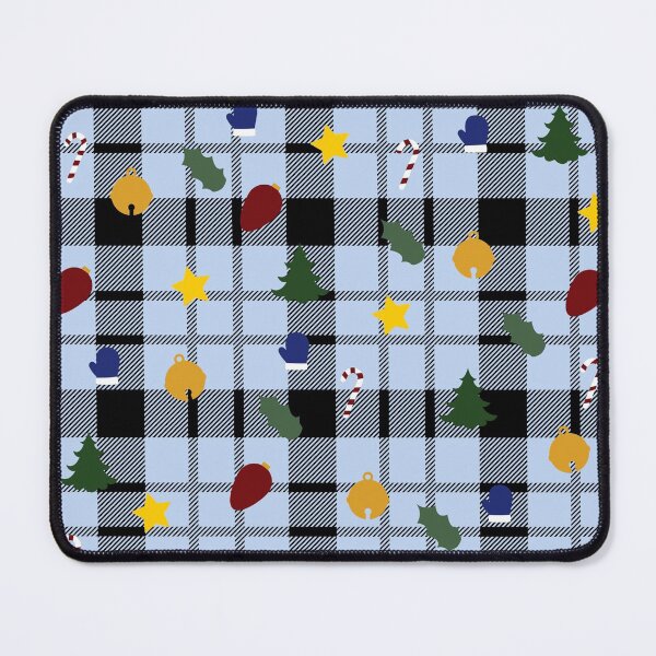 Item preview, Light Blue Christmas Buffalo Plaid theme pattern designed and sold by Smiley-10.