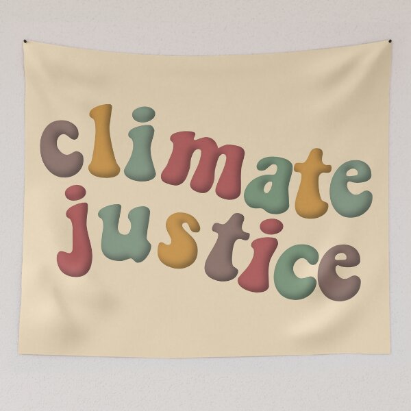 Item preview, Climate Justice Retro Red Green Yellow Environmental Advocacy designed and sold by cashewdays.