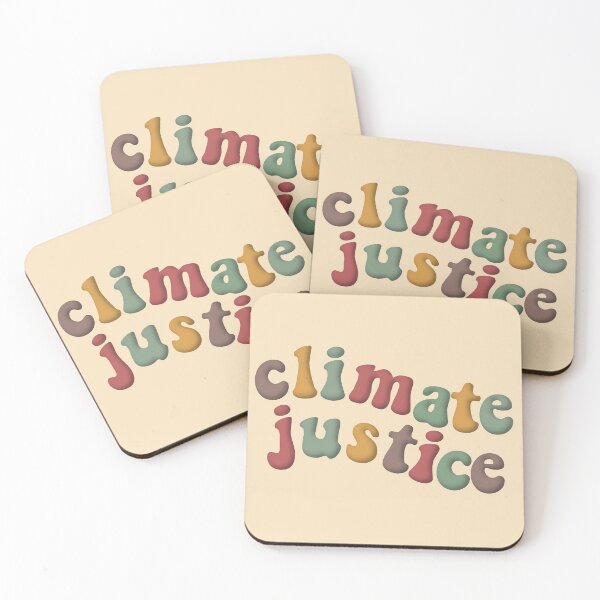 Item preview, Climate Justice Retro Red Green Yellow Environmental Advocacy designed and sold by cashewdays.