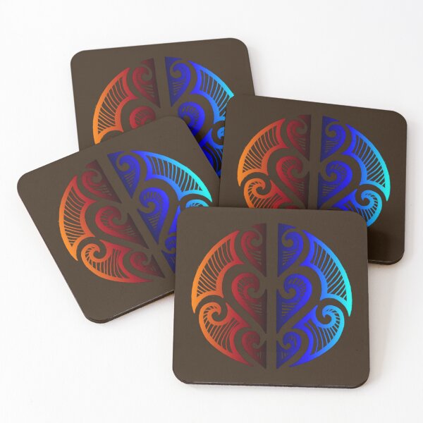 Item preview, Colored maori tribal art designed and sold by attracdionz.