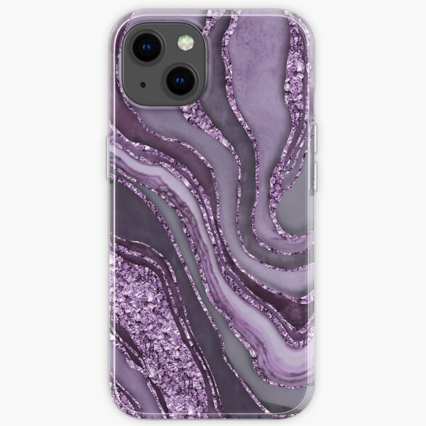 Copy of Rose Gold Faux Gemstone Agate Texture Marbled Elegance And Luxury iPhone Soft Case