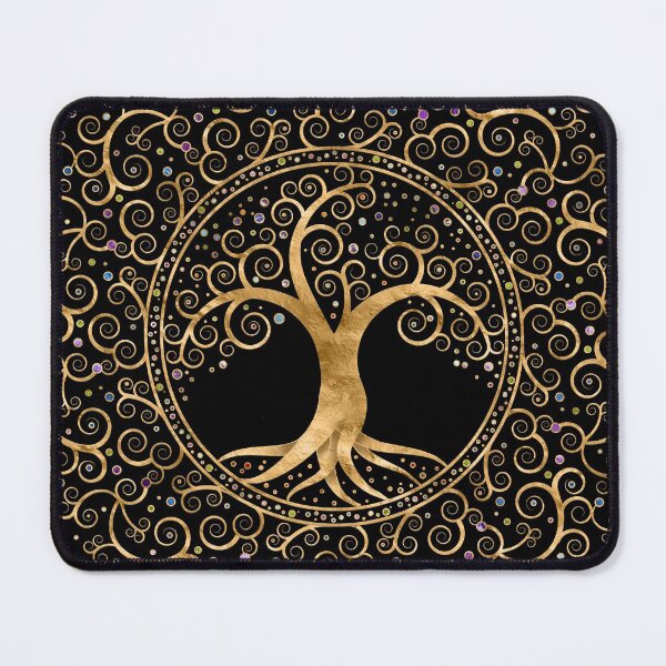 Item preview, Tree of life Golden Spiral and Gemstones designed and sold by k9printart.