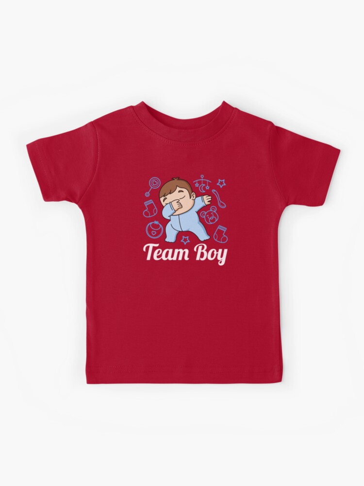 Team Boy Gender Reveal Kids T-Shirt by 123428094