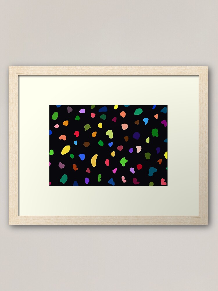 Alternate view of Coloured Blobs Abstract Design Framed Art Print