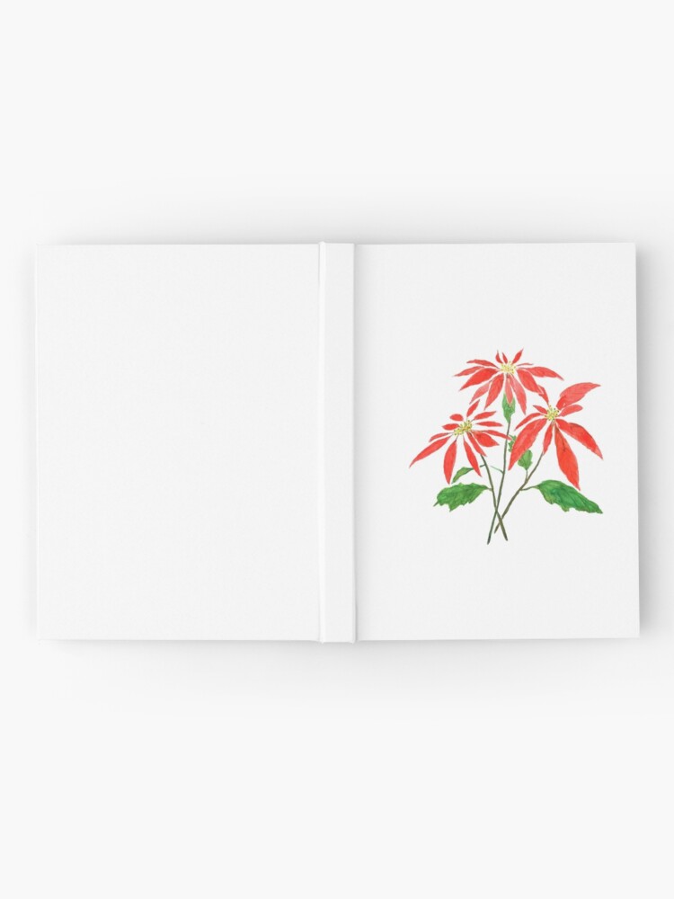 Cuaderno de tapa dura «Flores de navidad flor de nochebuena flores  acuarela» de ColorandColor | Redbubble