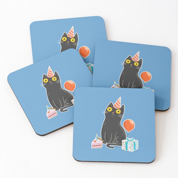 Item preview, Intense Gaze Birthday Cat  designed and sold by zorrorojo.