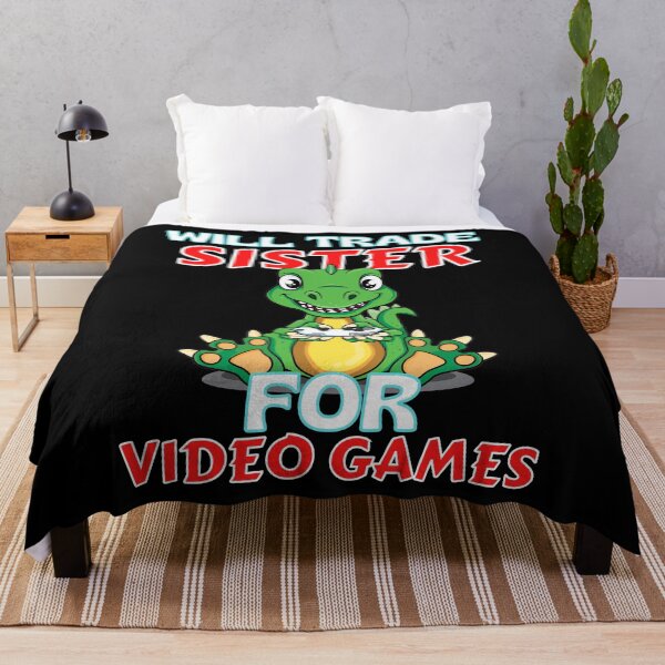 Item preview, Will Trade Sister For Video Games Dinosaur Playing Video Game designed and sold by RGRamsey.