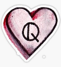 Q Candy Heart Sticker