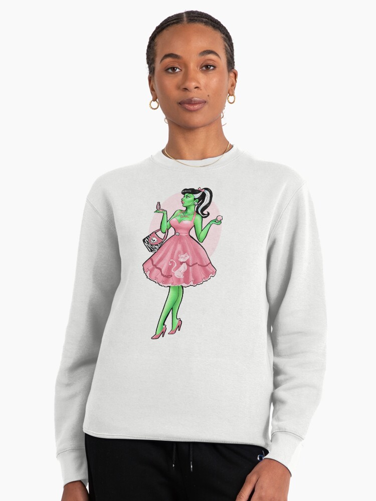 Pin Up Bride of Frankenstein Pullover Sweatshirt
