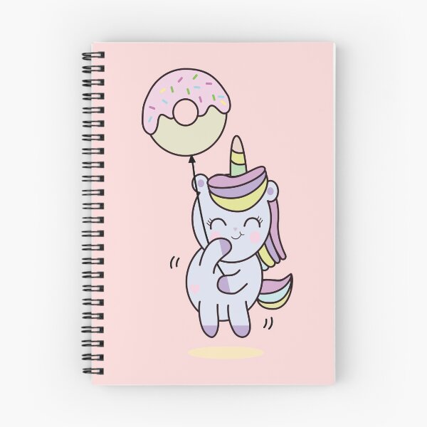 Item preview, Kawaii Unicorn Holding Donut Balloon designed and sold by samah82.