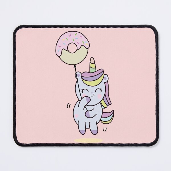 Item preview, Kawaii Unicorn Holding Donut Balloon designed and sold by samah82.