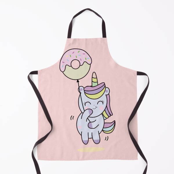 Item preview, Kawaii Unicorn Holding Donut Balloon designed and sold by samah82.